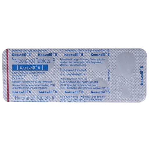 korandil 5mg tablet 10's